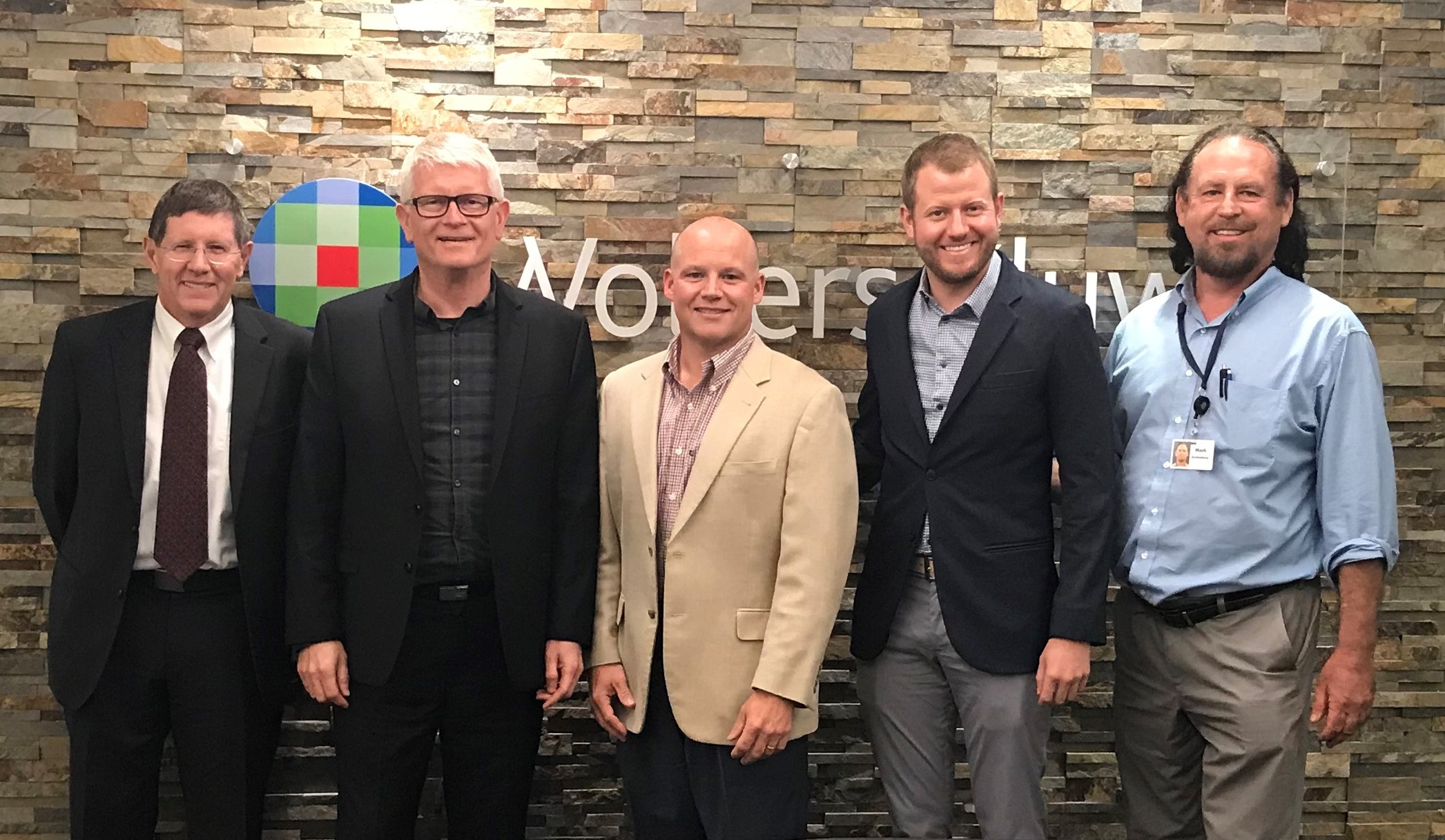 L to R: Greg and Mark from Datagate, Ben, Evan and Mark from Wolters Kluwer